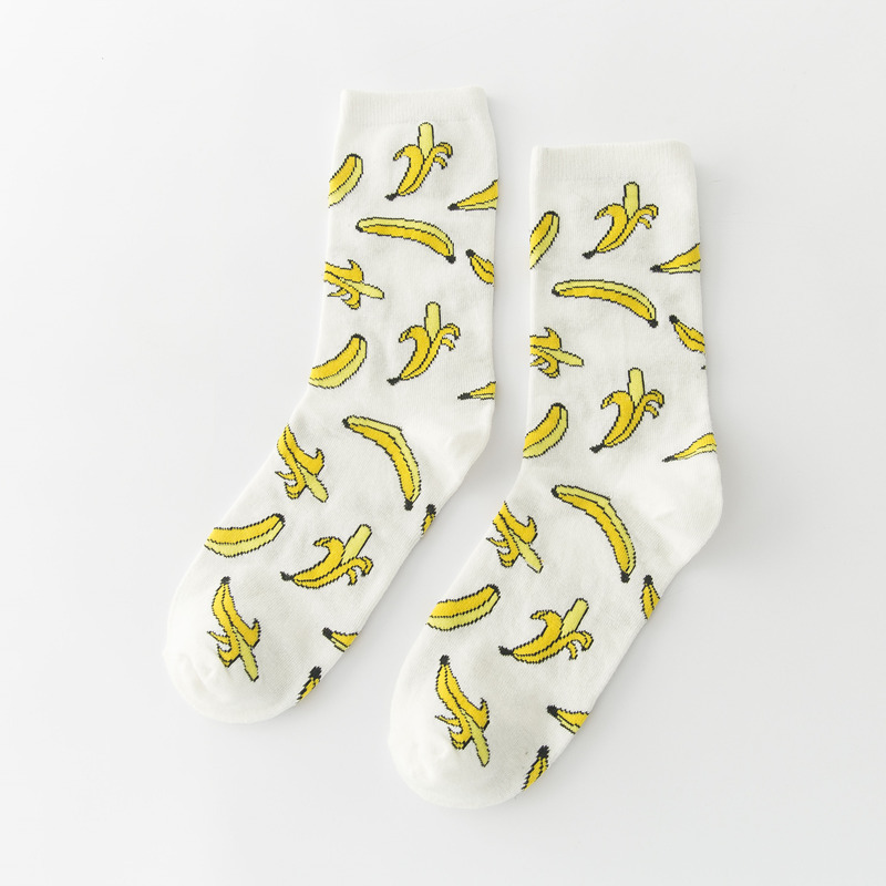 Banana Winnie The Cross-border Electricity Supplier Socks In Tube Socks Personalized Socks, White Socks Sports Socks Tide Wild